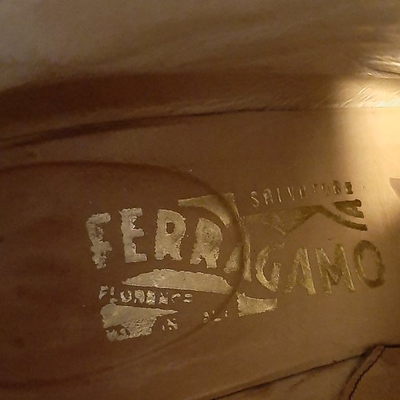 VTG Salvatore Ferragamo Knee High Chestnut Brown Leather Heeled Boots SZ 8.5 - Picture 11 of 16